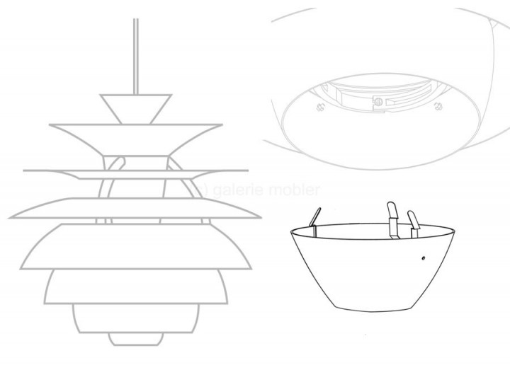 Spare parts for Louis Poulsen pendant lamp PH Snowball