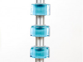 Mid-Century  modern scandinavian floor lamp in aluminium and glass by Carl Fagerlund.