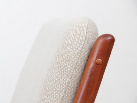 Mid-Century Modern Danish  lounge chair in mahogany model PJ 112 by Ole Wanscher