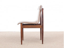 Mid-century Modern set of 4 IK dining chairs in Rio rosewood by Inger Klingenberg