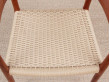 Fauteuil scandinave en teck et corde modèle 56