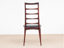 Suite de 4 chaises scandinaves en palissandre de Rio modèle Lis
