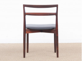 Mid-Century  modern scandinavian set of 6 rosewood chairs modele 61 by Harry Østergaard