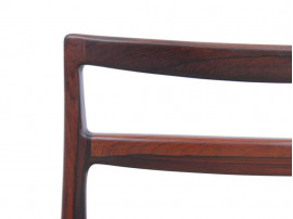 Mid-Century  modern scandinavian set of 6 rosewood chairs modele 61 by Harry Østergaard