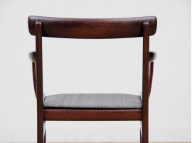 Mid-Century  modern scandinavian pait of 2 armchairs model Rungstedlund in mahogany by Ole Wanscher