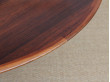 Mid-Century  modern scandinavian round dining table in Rio rosewood 6/10 seat