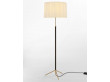 Mid-Century  modern scandinavian brass polished floor lamp Pie de Salón by Jaume Sans. New edition