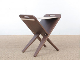 Tabouret pliant Klaburetten en noyer. Edition limitée.