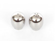 Set of 2 salt and pepper Super Egg grinders by Piet Hein. New edition.