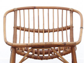Mid-Century modern scandinavian rattan chair