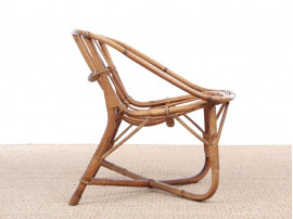 Petit fauteuil scandinave en rotin