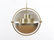 Mid century modern scandinavian brass pendant lamp model Multi-lite by  Louis Weisdorf