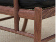 Mid-Century modern scandinavian Colonial arm chair in walnut by Ole Wanscher. New edition