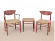 Mid-Century Modern Danish pair of stools in teck model 316 by Peter Hvidt & Orla Mølgaard Nielsen