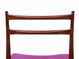 Mid-Century  modern scandinavian set of 6 chairs by H. Rosengren Hansen in Rio rosewood.