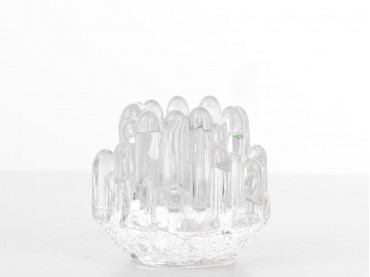 Mid-Century modern scandinavian glass candle holder 