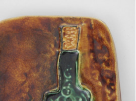 Mid-Century modern scandinavian ceramic relief plaque by Mari Simmulson for Upsala Ekeby