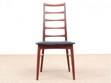 Mid-Century  modern scandinavian set of 4 teak chairs modele Lis  by Niels Koefoed