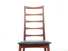 Mid-Century  modern scandinavian set of 4 teak chairs modele Lis  by Niels Koefoed