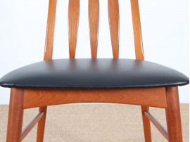 Mid-Century  modern scandinavian set of 4 teak chairs modele Eva  by Niels Koefoed. 