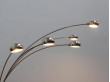 Mid-Century  modern scandinavian floor lamp in  brass and marble by Lyktan. 