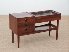 Mid-Century modern scandinavian planter table by Arne Wahl Iversen in Rio rosewood