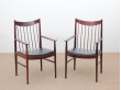 Mid-Century  modern scandinavian pair of armchairs by Arne Vodder
