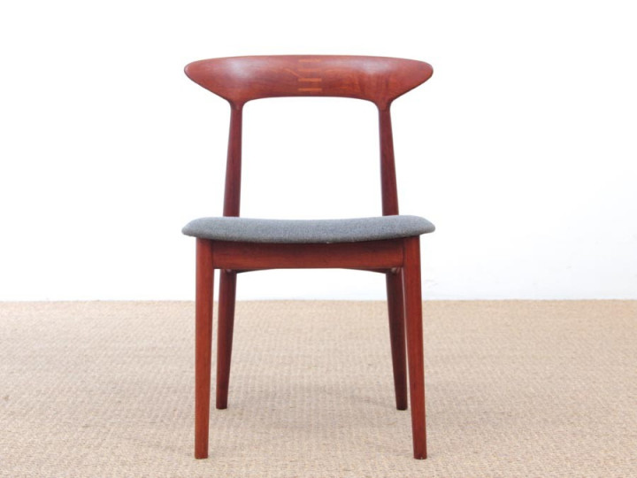 Mid-Century  modern scandinavian set of 4 teak dinning chairs by Kurt Østervig