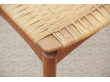 Mid-Century  modern scandinavian stool in cane and teak