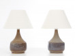 Pair of ceramic table lamps. Glazed stoneware. Unique pieces.