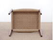 Mid-century modern stool model 78A walnut by Niels Møller. New édition