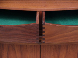 Mid-Century  modern scandinavian  corner board in teak by Dyrlund.