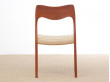 Suite de 6 chaises scandinaves en teck modèle 71