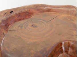 Tabouret tripode. Pièce unique signée du Sculpteur français Yvon