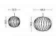 Nelson Ball Crisscross Bubble Pendant  2 size. New edition