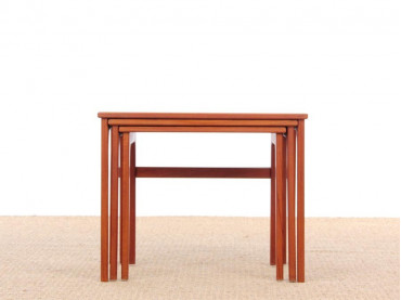 Mid-Century  modern scandinavian nesting tables in teak