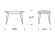 Mid-Century Modern PP120 stool by Hans Wegner. New product.