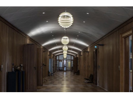 Mid-Century  modern scandinavian pendant lamp PH Louvre by Poul Henningsen