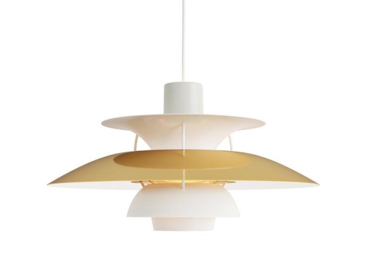 Mid-Century  modern scandinavian pendant lamp  PH 5 Brass by Poul Henningsen for Louis Poulsen