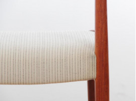 Mid-Century Modern Danish dining chairs in teak. 