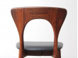 Suite de 4 chaises scandinaves en palissandre de Rio, Modèle Peter 