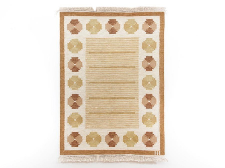 Swedish Rolakan carpet hand woven wool. 200 x 145 cm.