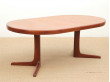 Mid-Century  modern scandinavian cirular dining table in teak by Kofod Larsen