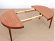 Mid-Century  modern scandinavian cirular dining table in teak by Kofod Larsen