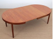 Mid-Century  modern scandinavian cirular dining table in teak by Kofod Larsen