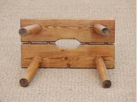 Mid-Century  modern scandinavian  brutalist stool