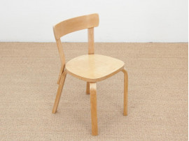 Mid-Century  modern scandinavian pair of chairs model 69  by Alva Aalto