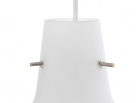 Mid-Century  modern scandinavian pendant lamp in opal glass.