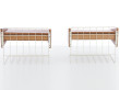 Mid-Century  modern scandinavian pair of wall bed tables