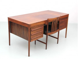Bureau scandinave à 2 caissons en palissandre de Rio